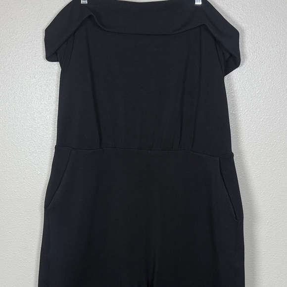 SPANX Air Essential Strapless Jumpsuit 2X Tall Black Airluxe WideLeg Comfy Femme - Picture 7 of 17